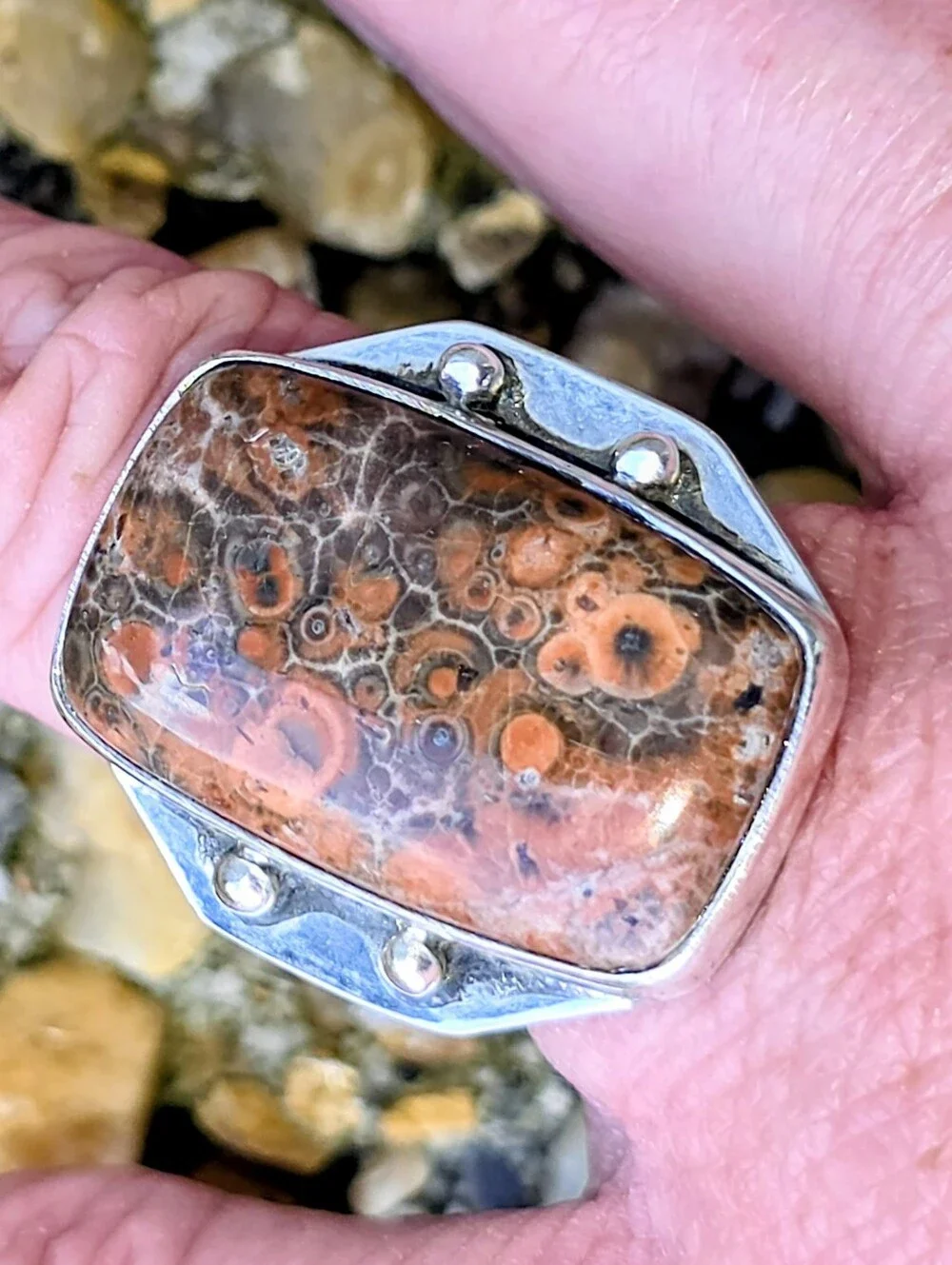 Cherry Creek Jasper Gemstone Ring In 925 Sterling Silver (7)